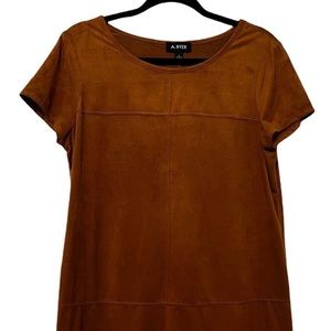 Faux Suede Dress 

Size- L